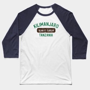 Mount Kilimanjaro - Tanzania - Highest Peak in Africa - Green Retro Baseball T-Shirt